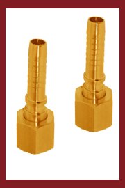Brass Female Hose Tails With Swivel Nut - 60° Coned Seat