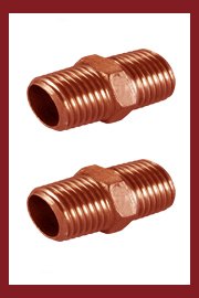 Bronze Equal Hex Nipple